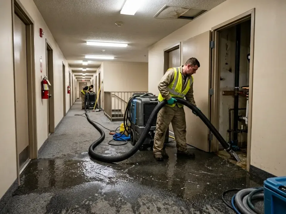 multi-unit-apartment-hallway-f-005 — frequently asked questions, Emergency Burst Pipe Water Extraction & Removal in Brushy C…